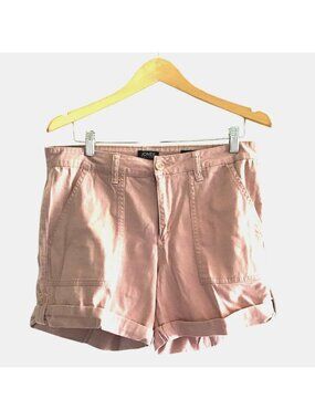 JONES NEW YORK- WOMENS BLUSH 97% COTTON UTILITY SHORTS SIZE 12